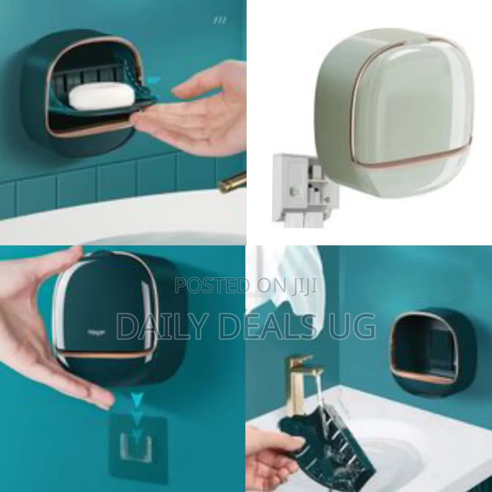 Wall Mounted Soap Bar Dish Hidden Waterproof Box Holder