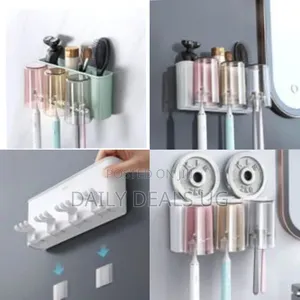 Toothbrush Stand, Toothpaste Dispenser, Toothpaste, Cup, Lavatory