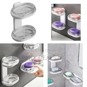 Double Layer Wall Mounted Kitchen, Bathroom Sponge Soap Dish Holder