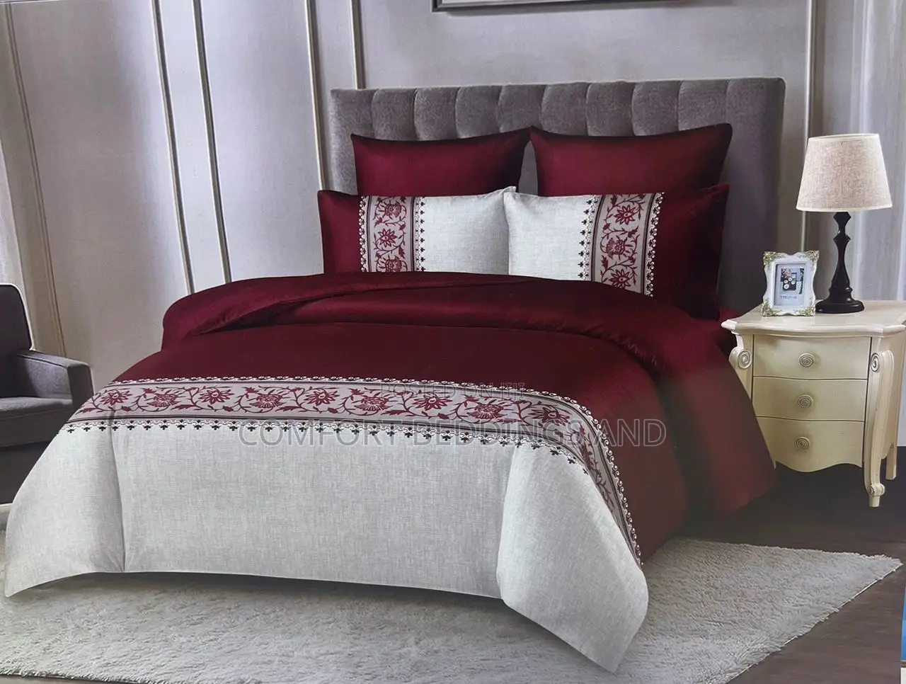 Honey G Bedcover Maroon 6*6