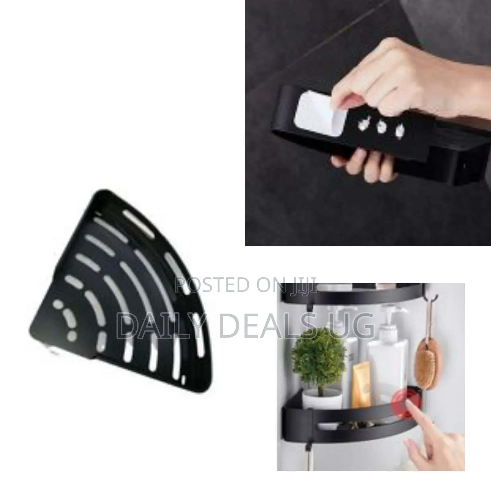 1 Piece Bathroom Shower Corner Shelf Hanging Drilling Basket Storage