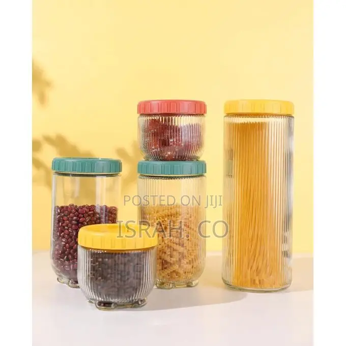 5 Pieces Glass Storage Jars