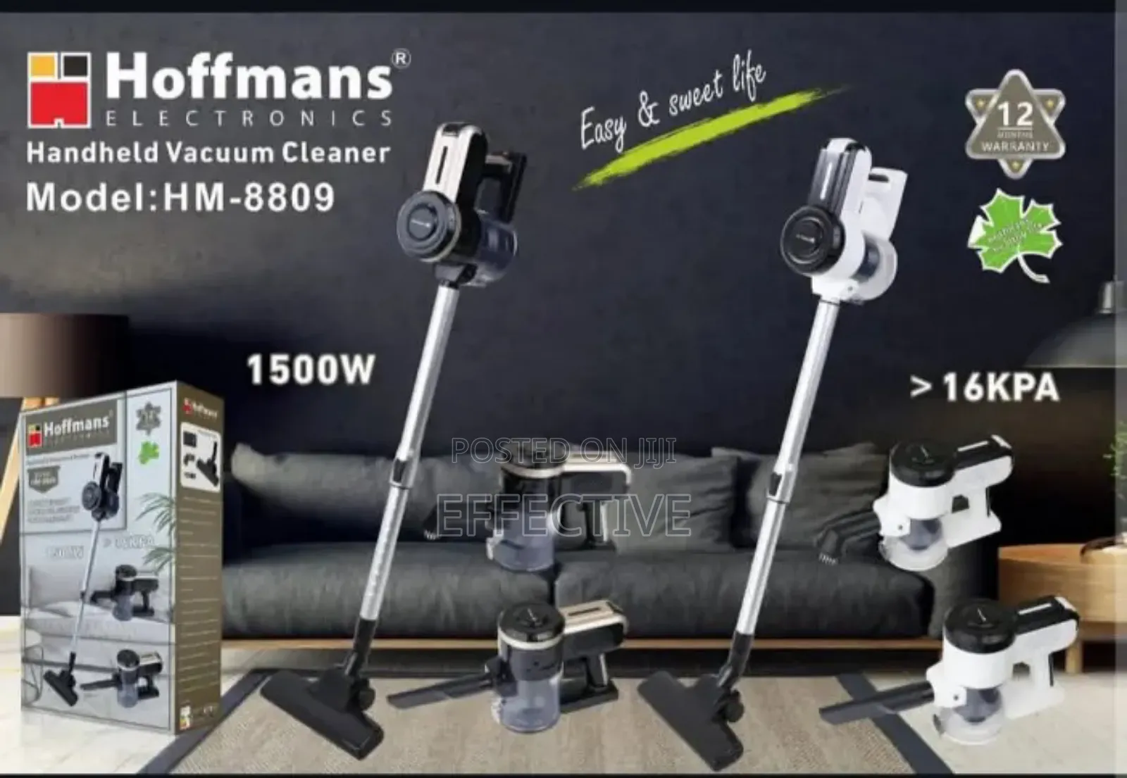 Hoffmans Electronics Handheld Vacuum Cleaner, Model Hm-8809