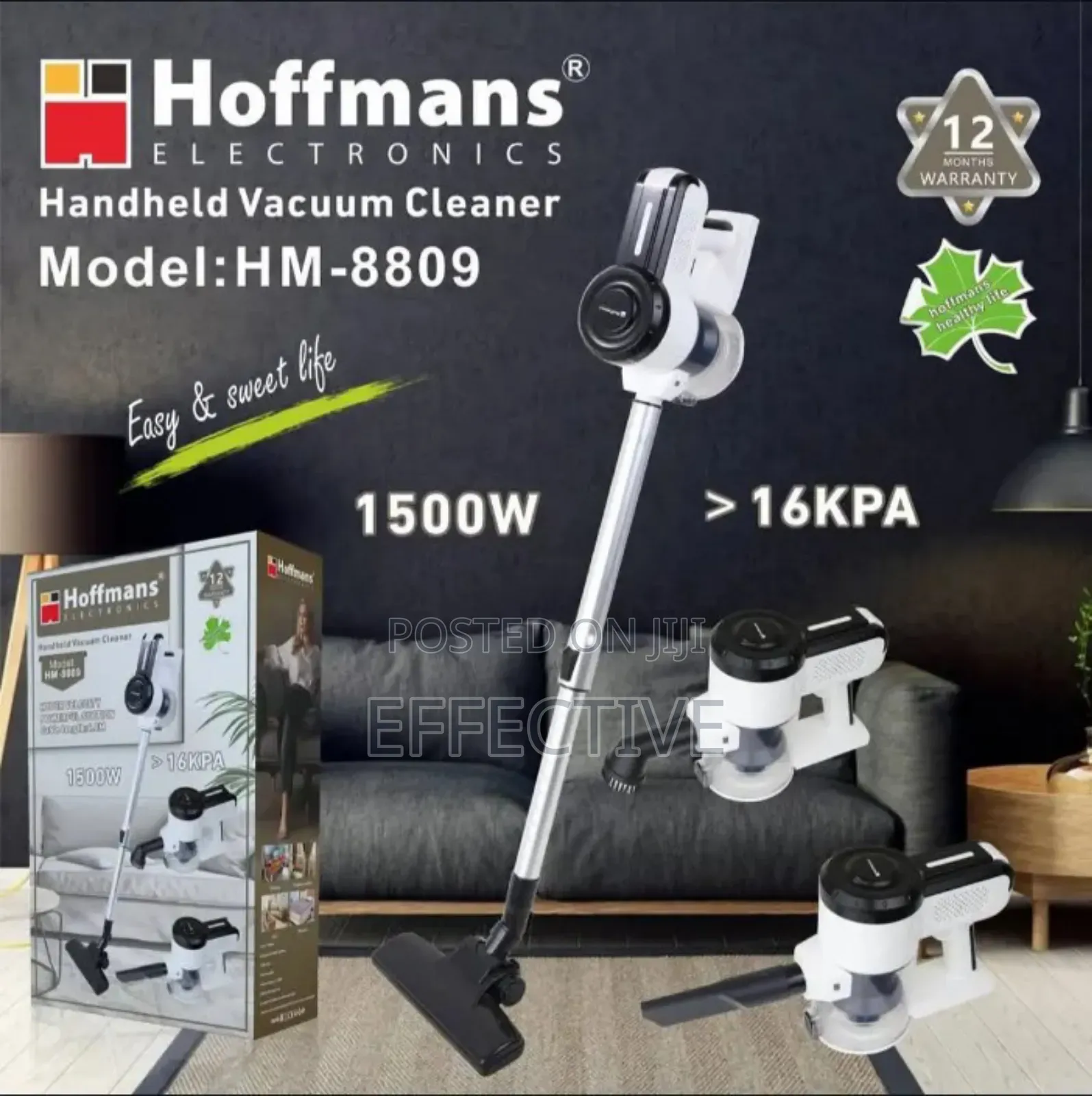 Hoffmans Electronics Handheld Vacuum Cleaner, Model Hm-8809