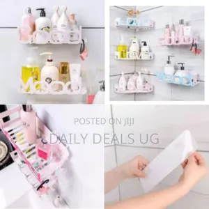 2 Piece Letter Wall Mounted Lotion Soap Bathroom Shelf Rack Holder