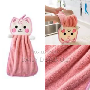 1 Piece Microfiber Kitchen, Cleaning Hand Dry, Baby Bath Towels -Pink