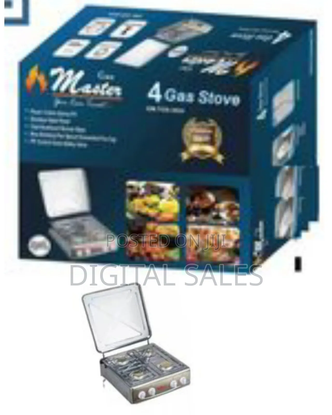 Electro Master 4 Burner Gas Stove Camping Manual Ignition Control Knob