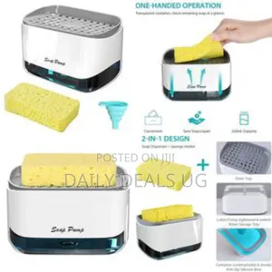 2 in 1 Countertop Dish Washing Liquid Soap Dispenser Pump With Sponge