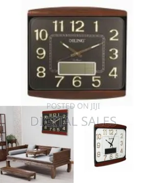 Home Decoration Plastic Diling Square Clock Large LCD Date