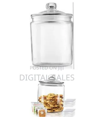 6l Airtight Glass Sweet Cookie Candy Jar Cereal Food Storage