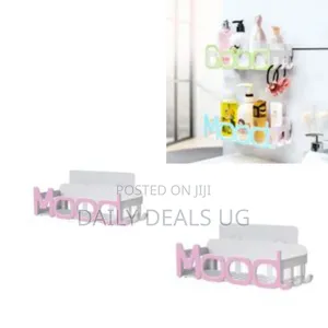 1 Piece Letter Wall-Mounted Bathroom Shelf Rack Holder Organizer