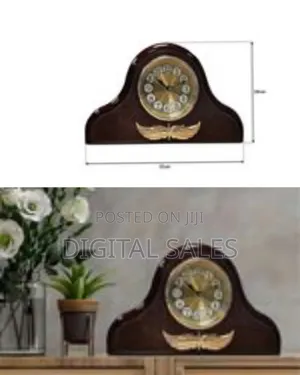 Mantel Clock Silent Wood Shelf Clock Desk Fireplace Mantle