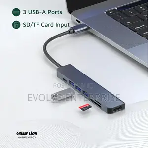 Green Lion 7-in-1 Usb-C Hub - Gray