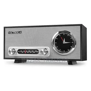 Victrola Vc-150 Broadway Bluetooth Clock Radio With Analogue Display