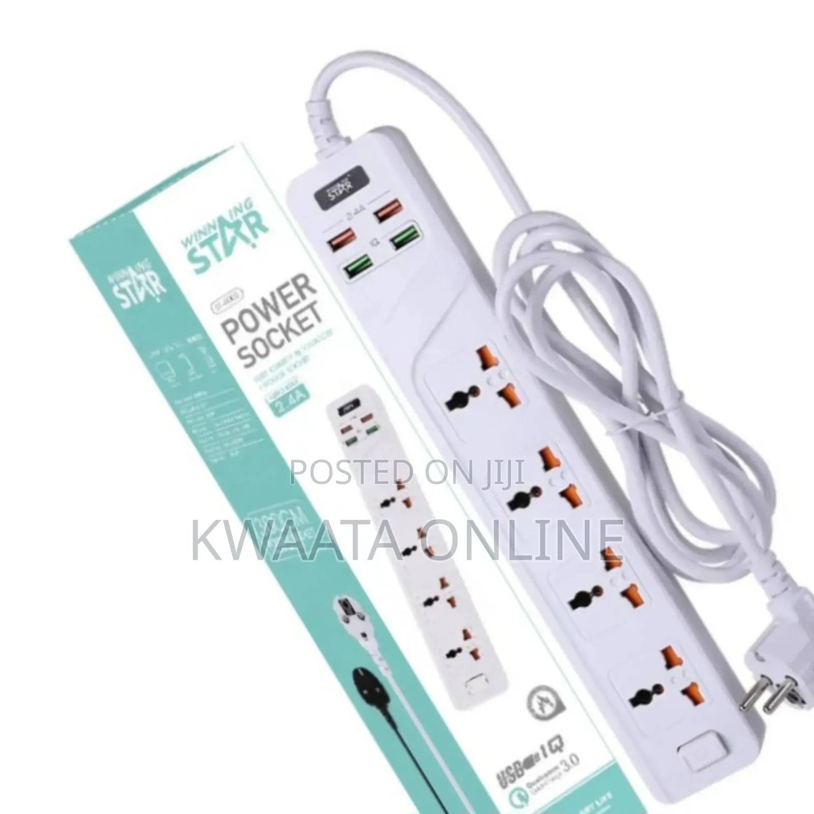 Winningstar Universal 4 Ways Strip 4 Usb Port Extension Power Socket