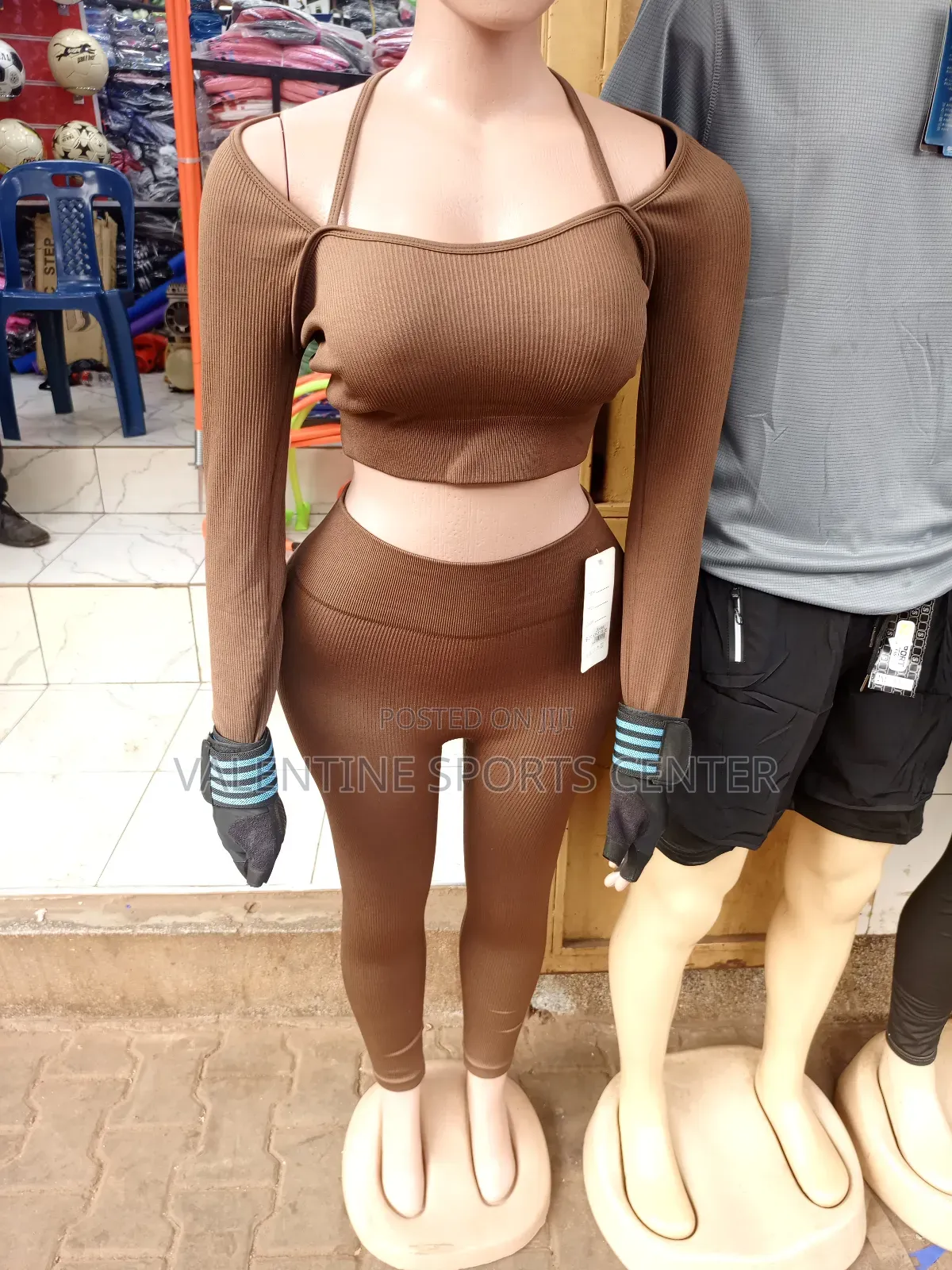 Brown Gym Wears for Ladies Original Material