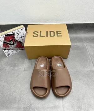 Brown Yeezy Slides