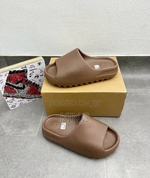 Brown Yeezy Slides
