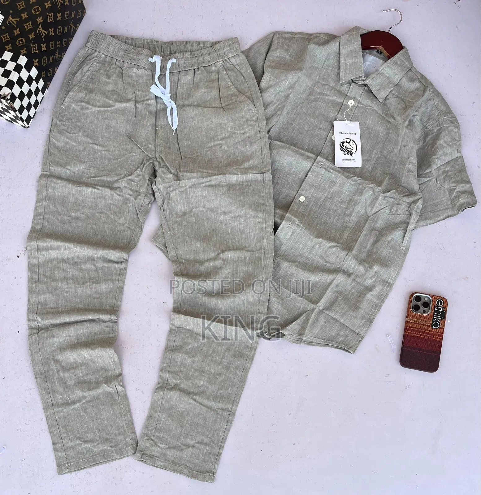 Alpha Linen Full Suit Set.
