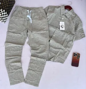 Alpha Linen Full Suit Set.