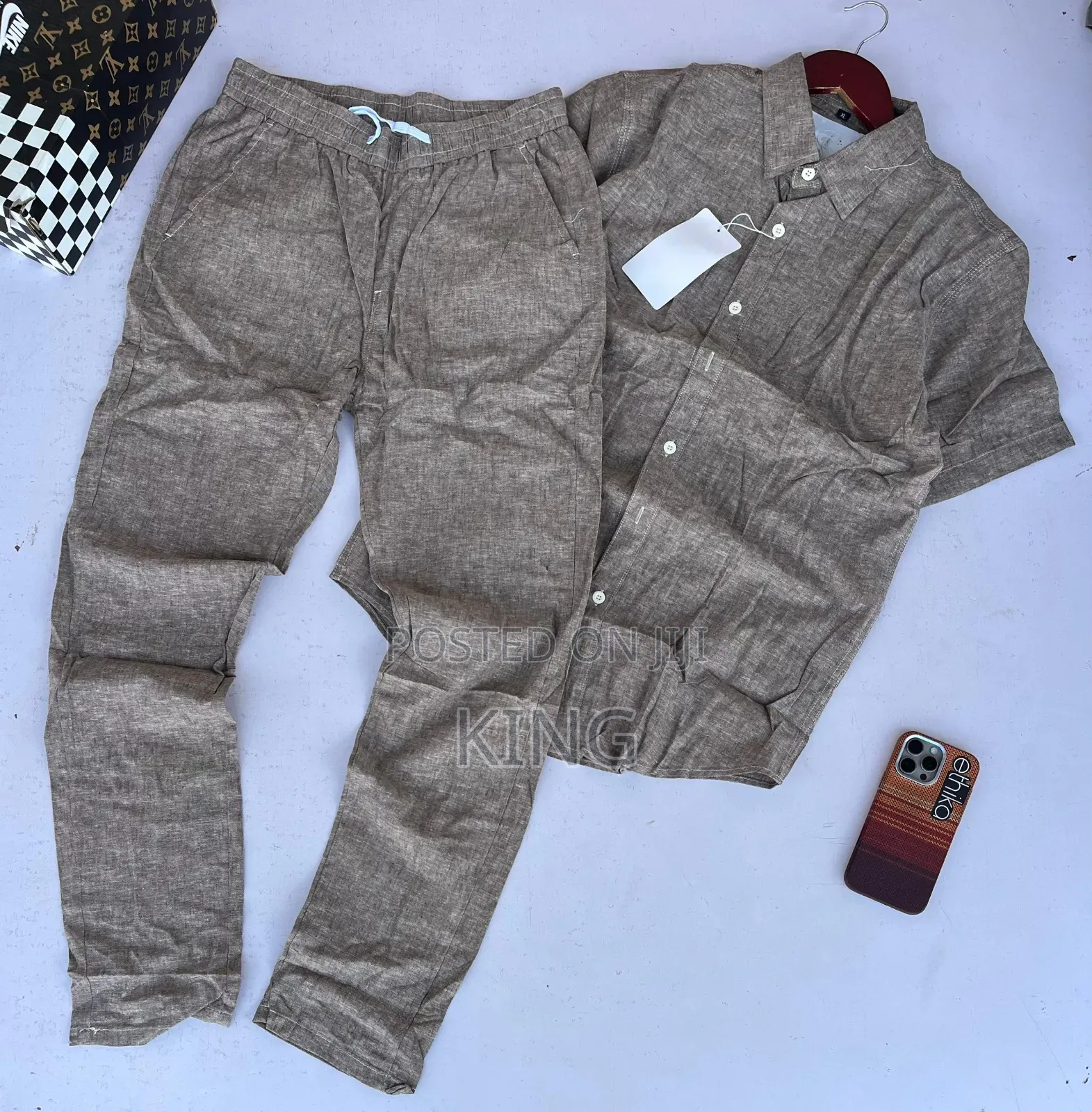 Alpha Linen Full Suit Set.