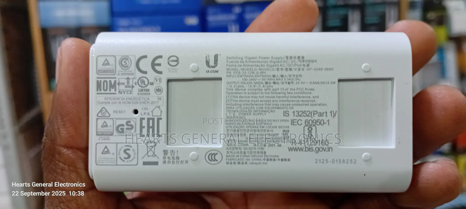Ubiquiti Poe Injector 24v