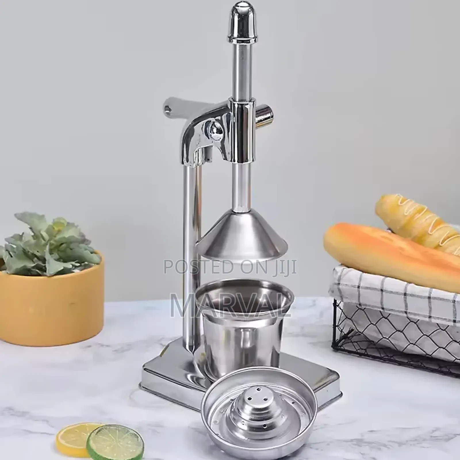 Manual Citrus Juicer Hand Press - Stainless Steel Fruit Squeezer