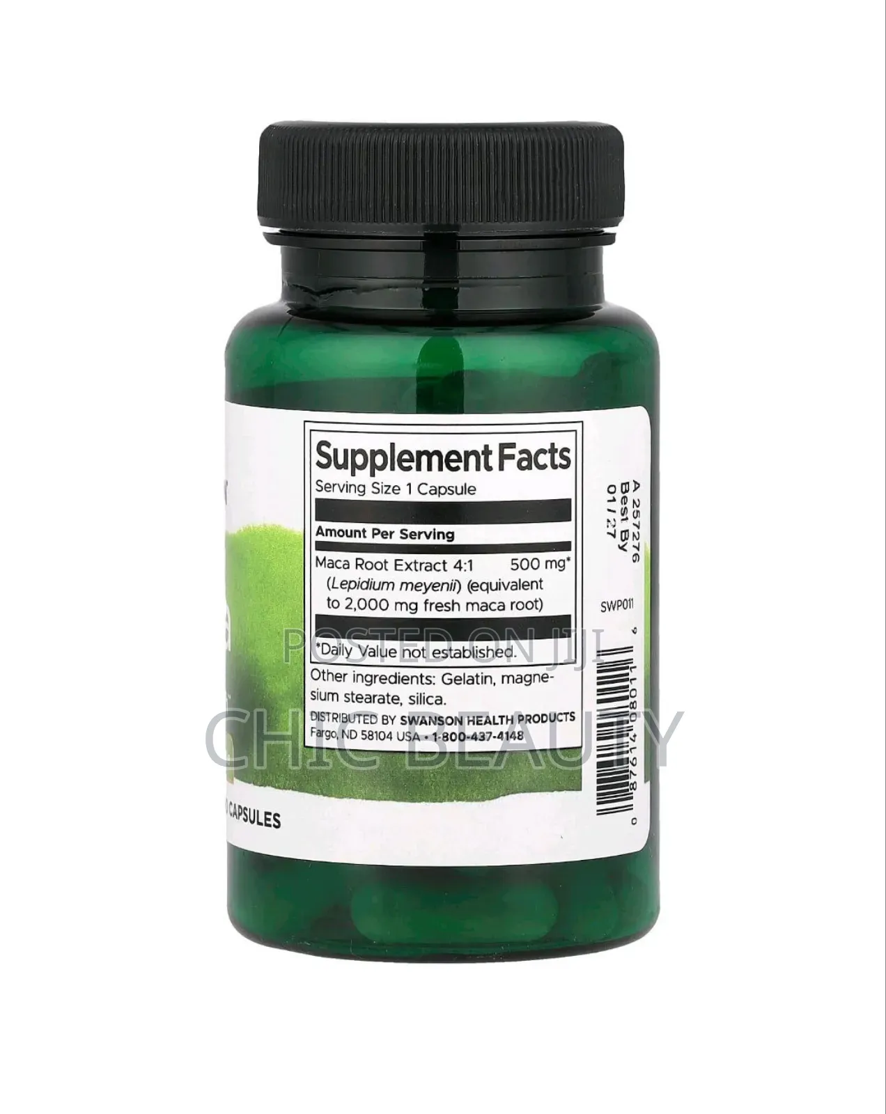 Swanson Maca Sexual Health 500mg 60 Capsules