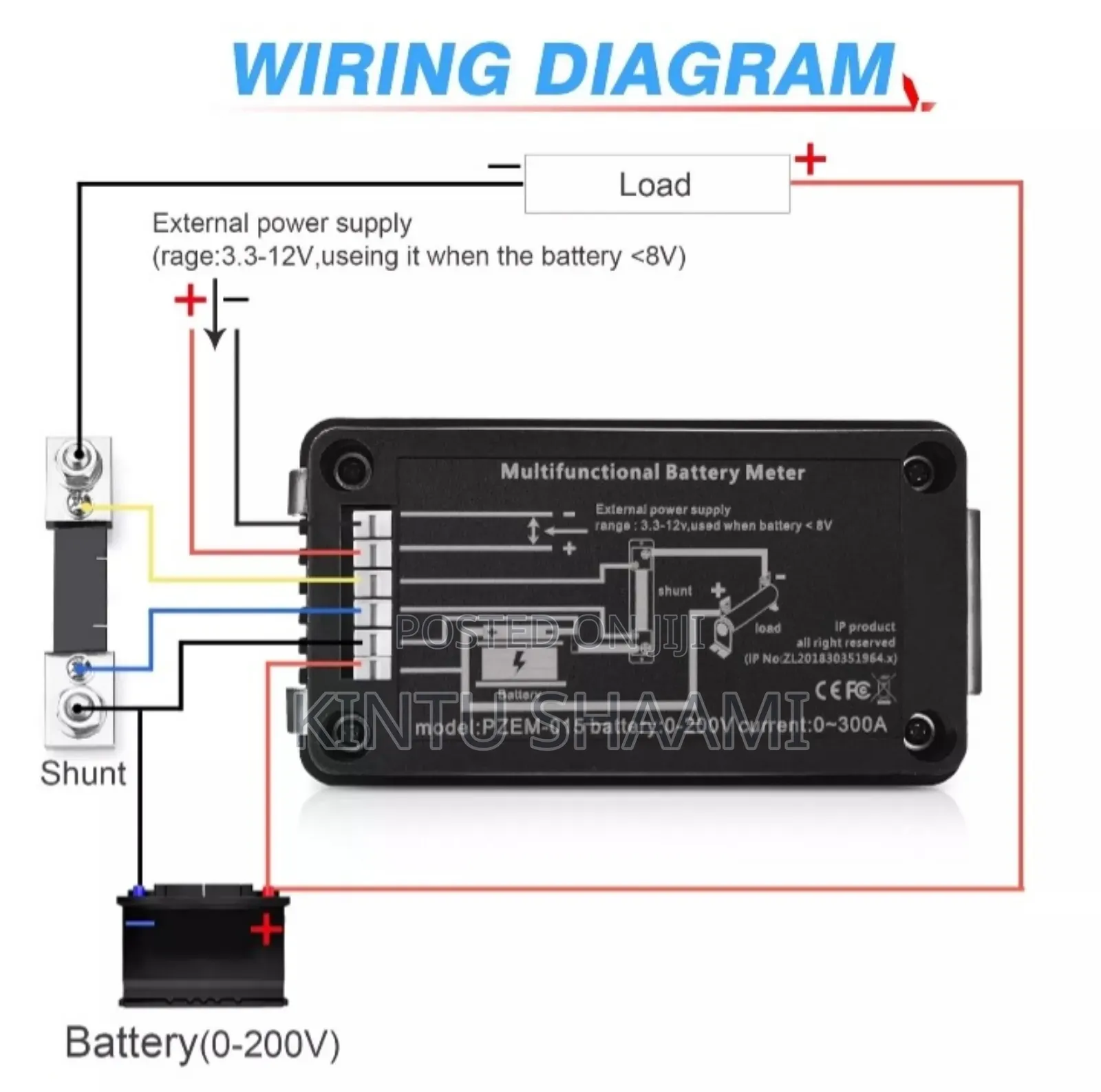 200v 200a Dc Battery Monitor Voltmeter Current Meter For Solar Systems