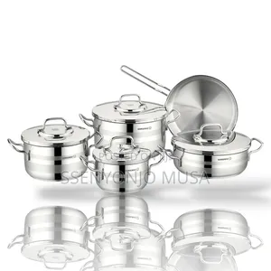 10-Piece Stainless Steel Saucepan Set With Metal Covers