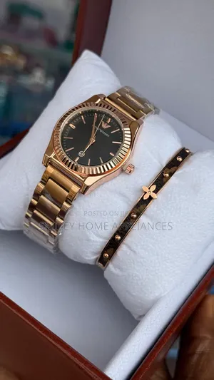 Empori Armani Classy Women's Gift Box Wrist Time Piece With Bracelet