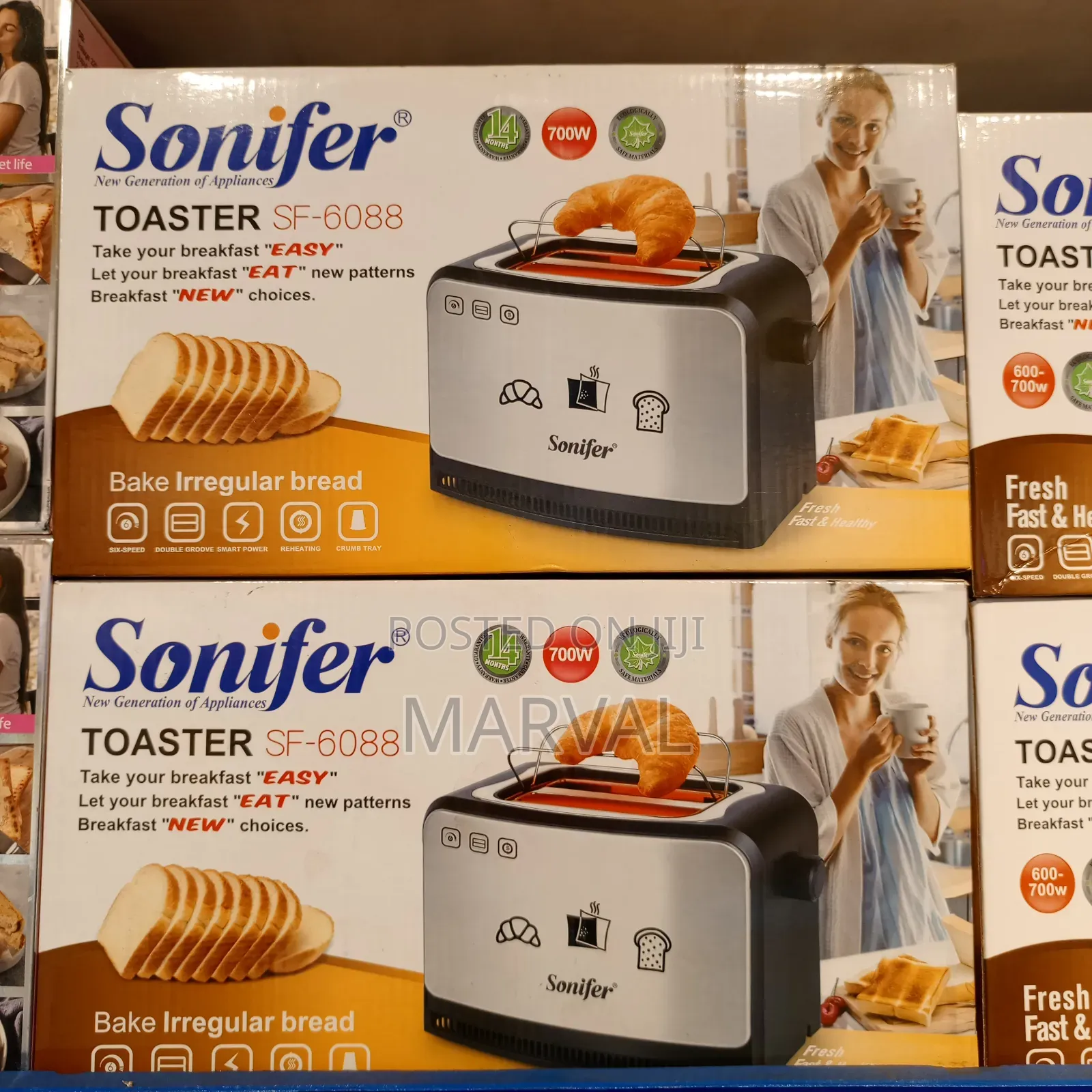 Sonifer Sf-6088 2-Slice Toaster.