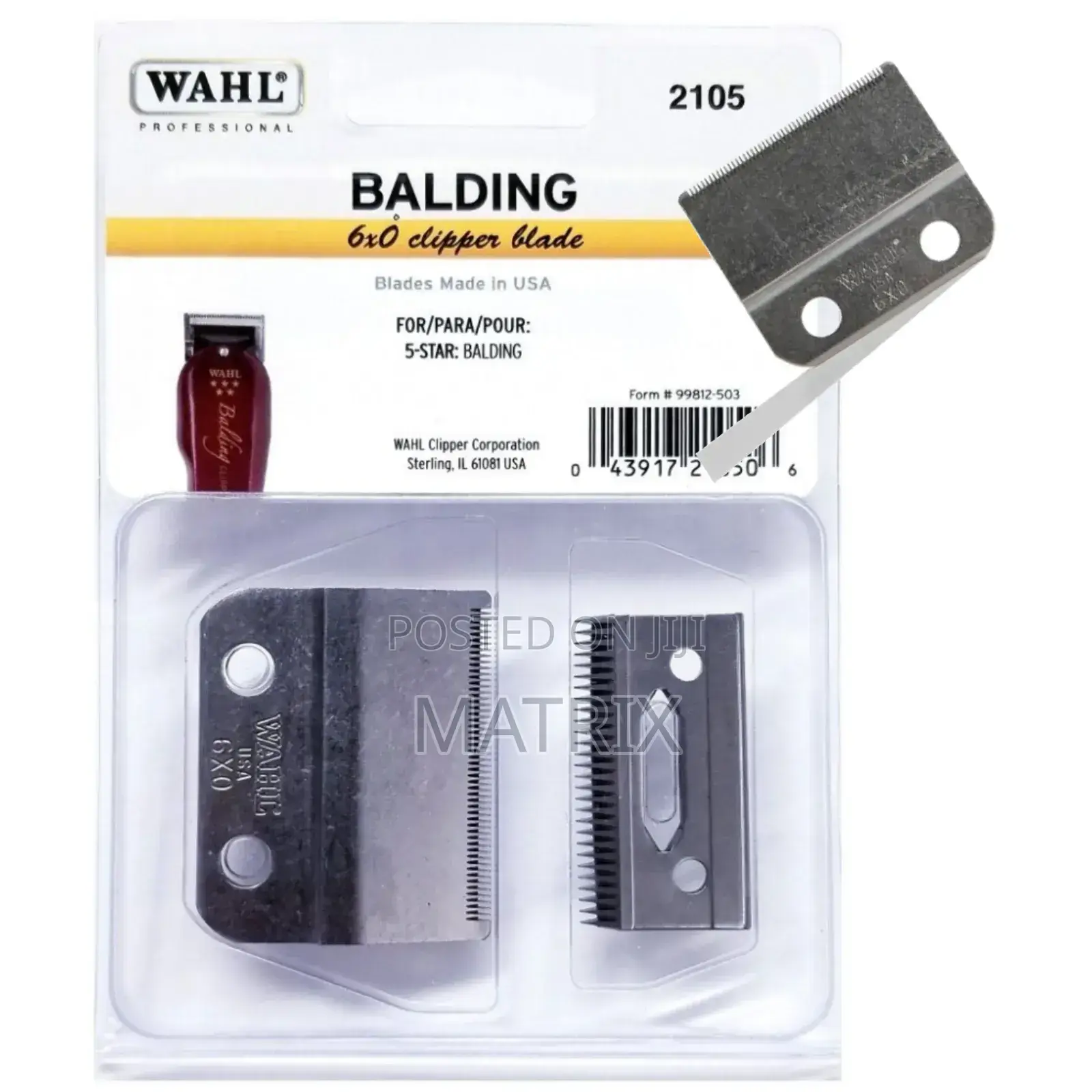 Original Wahl Professional Balding 6x0 Clipper Blade