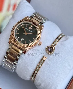 Black Face Emporio Armani Women's Wrist Watch Time Piece at Discount