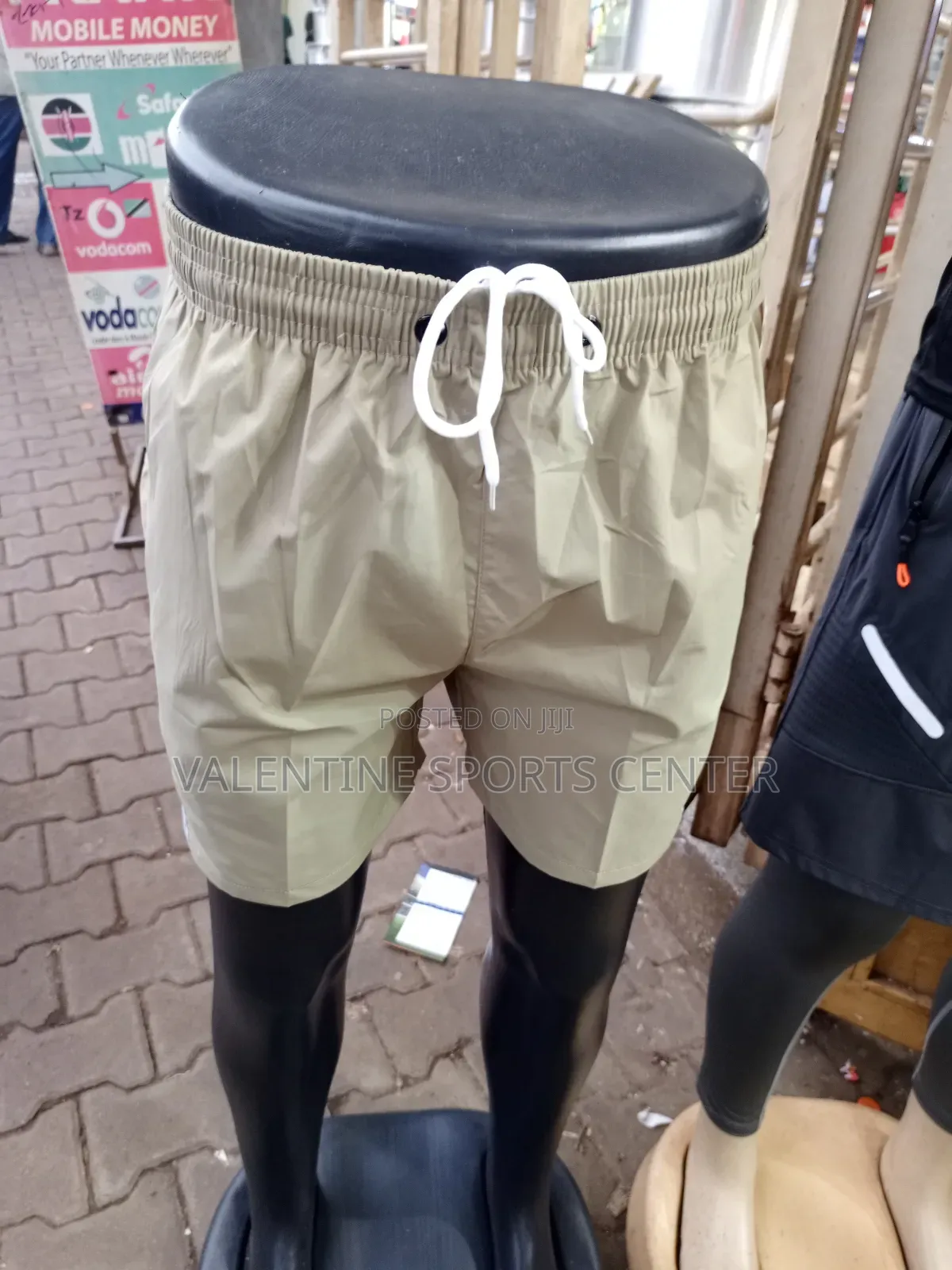Cream Short Gym Wears Original Material