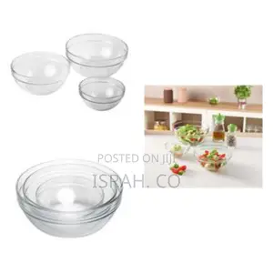 3 Piece Oven Mixing Bowl Glass Set,