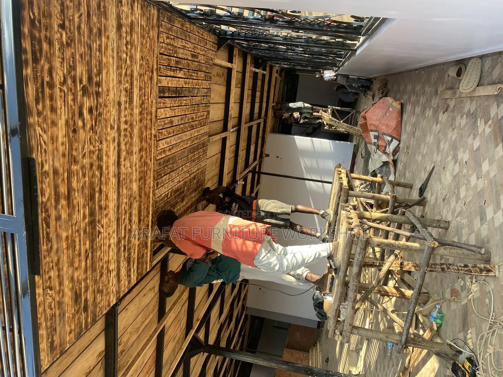 Wooden Pallet Ceiling Decor