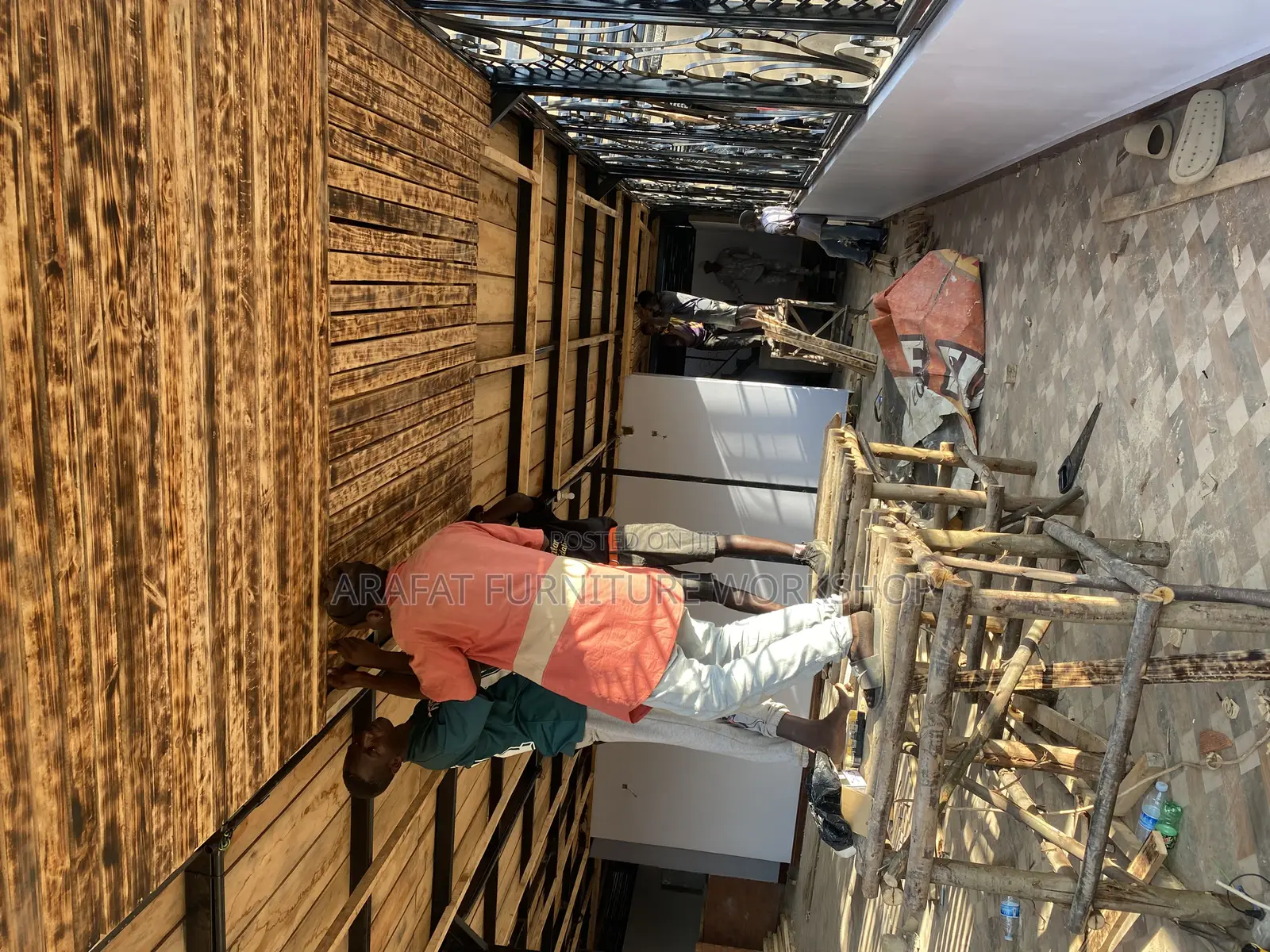 Wooden Pallet Ceiling Decor