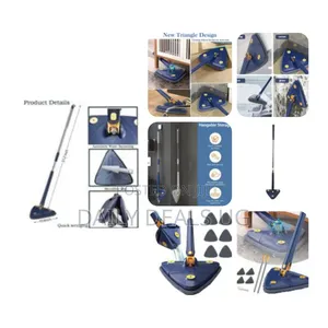 360° Rotatable Adjustable Triangle With 4 Wipes Cleaning Mop
