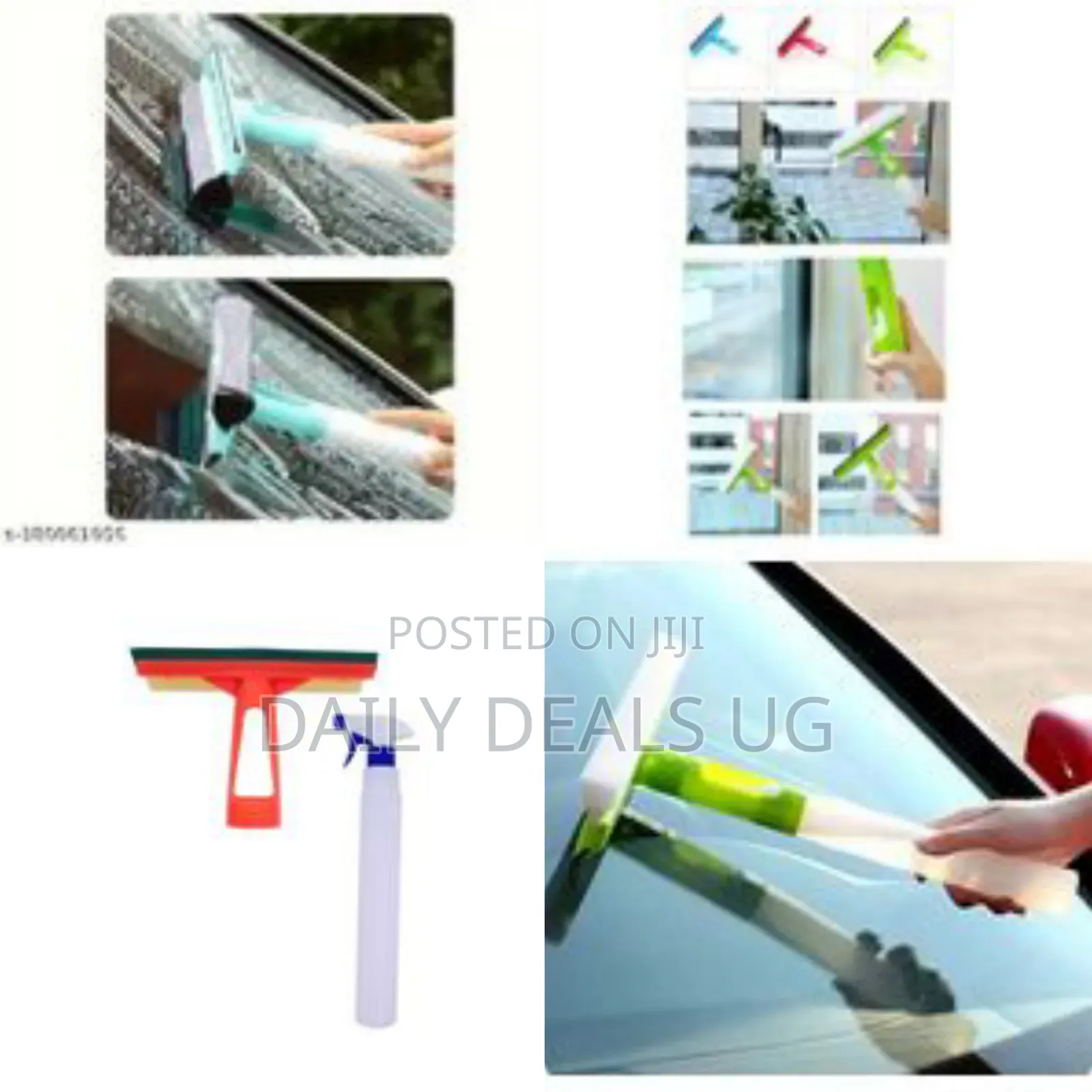 3 in 1 Big Size Glass Wiper With Spray Mop Scratching Brushing, Spray