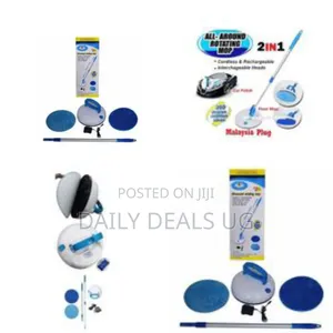 Electric Chargeable 360 All Around Rotating Mop - Blue,White