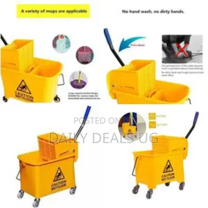 12l Mop Bucket Side Press Wringer Cleaning Commercial Mop Bucket