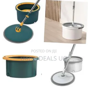 Disc Bucket Spinning Mop 360° Round Cleaning Mop Head Wash Floor