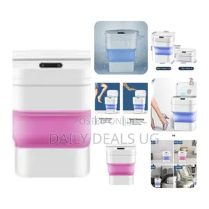 Automatic Smart Sensor Folding Trash Can Dustbin- White