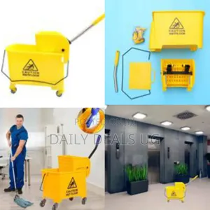 32l Mop Bucket Side Press Wringer Cleaning Commercial Mop Bucket