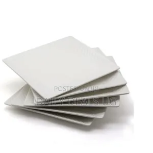6 Pieces of Square Checked Plates -White