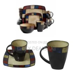 Checked Square Dinner Set 24 PCS