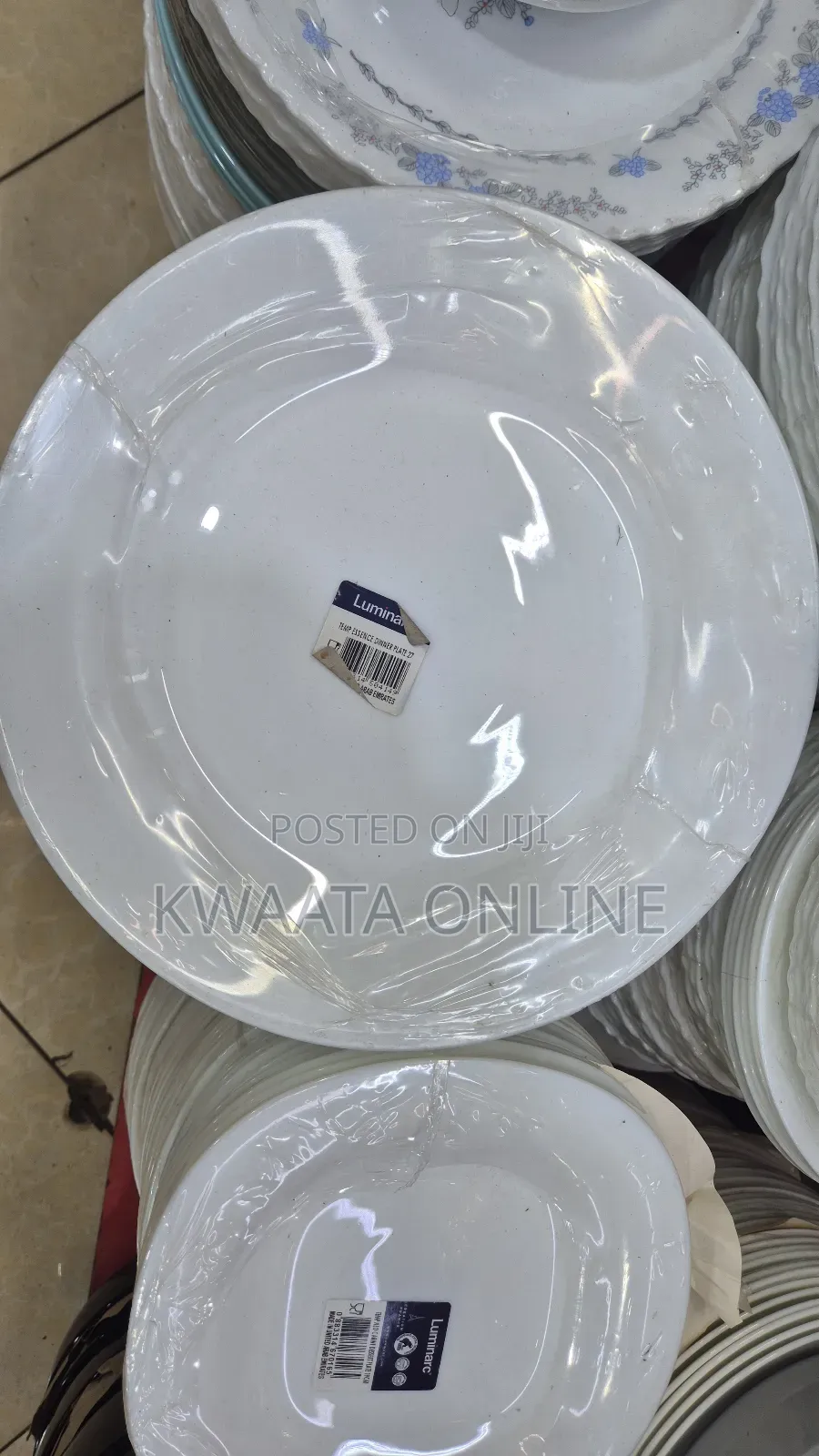 6 Piece Luminarc Dish White Plate, Various Designs