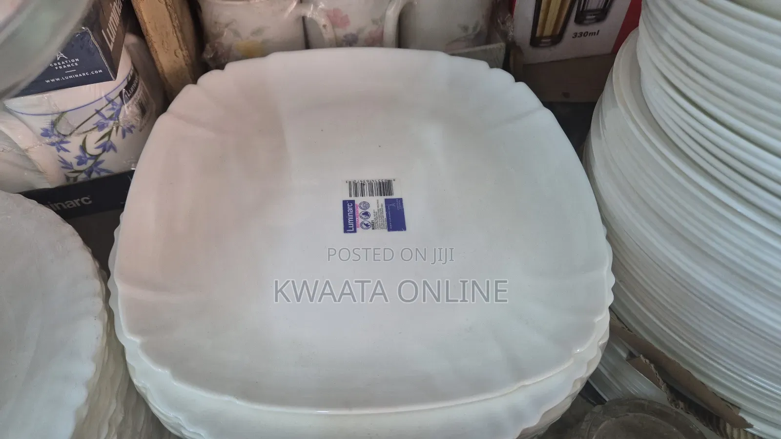6 Piece Luminarc Dish White Plate, Various Designs