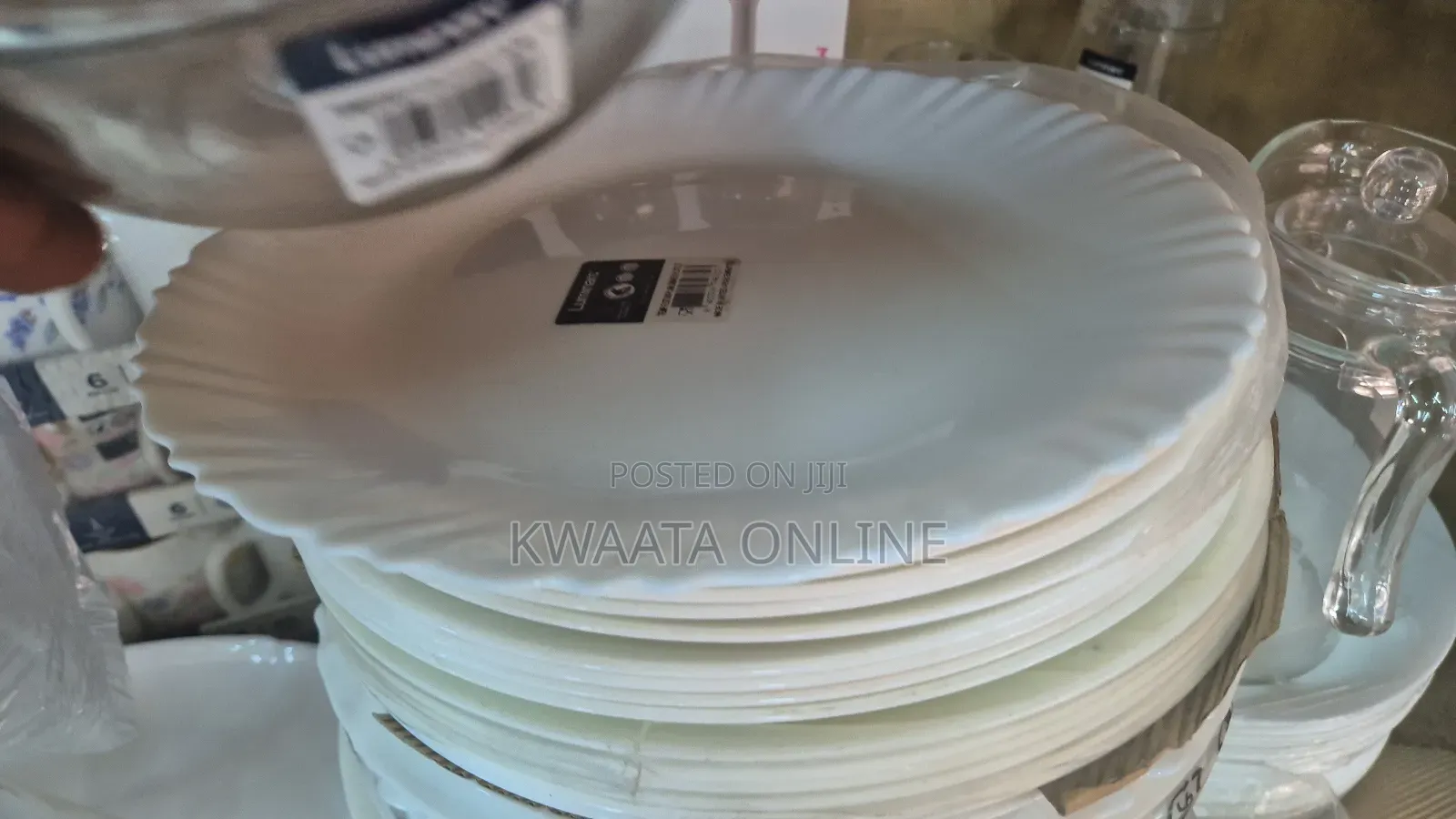 6 Piece Luminarc Dish White Plate, Various Designs